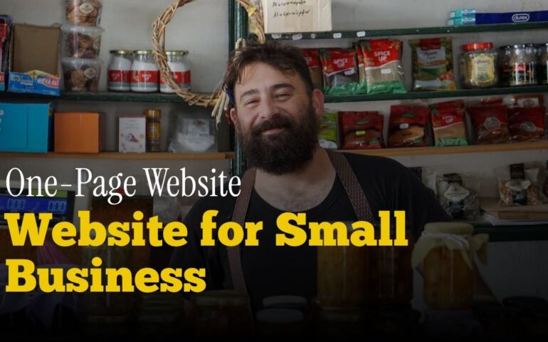 Affordable one-page website for small business