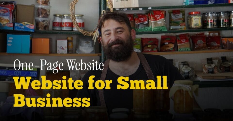 Affordable one-page website for small business