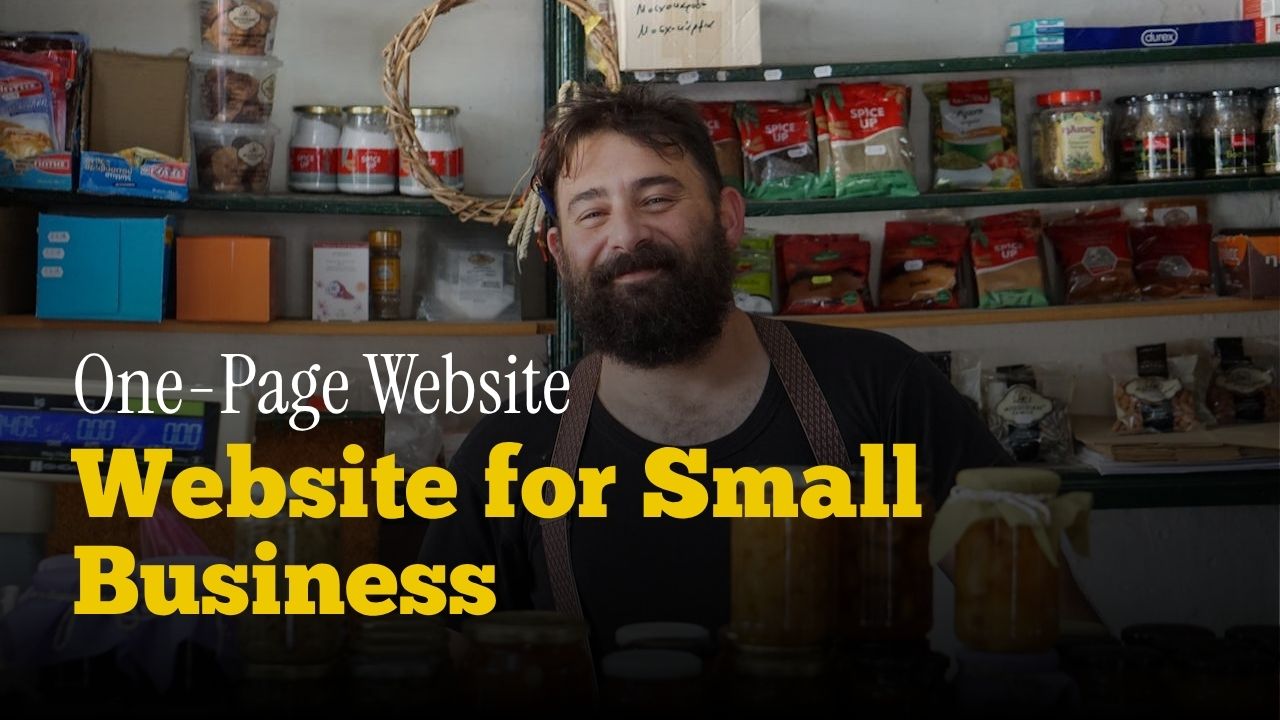 Affordable one-page website for small business